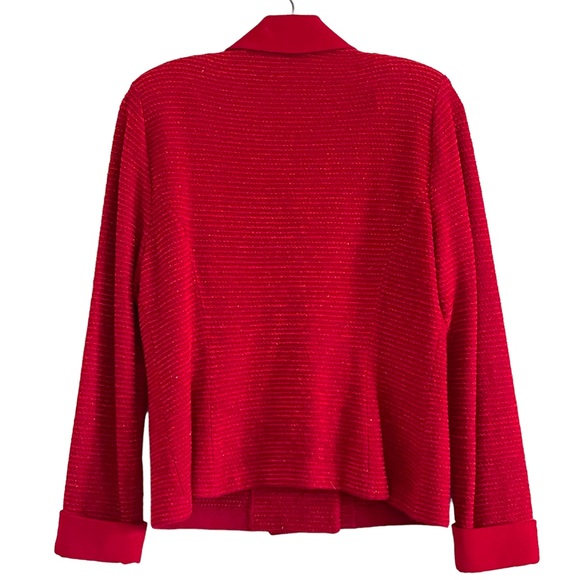 Vintage St. John red & gold button classic knit suit jacket - Picture 9 of 9